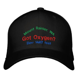 Mount Rainier Washington Elevation Cap Bestickte Kappe