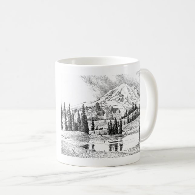 Mount Rainier, Washington Kaffeetasse (VorderseiteRechts)