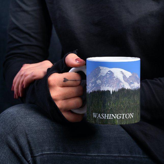 Mount Rainier Washington Landscape Foto Tasse (In Situ Held)