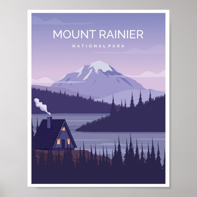 Mount Rainier Washington Poster (Vorne)