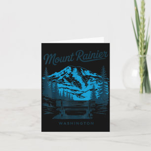 Mount Rainier Washington Vintage Reise Szene Karte