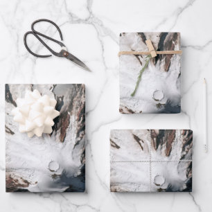 Mount Rainier Washington Volcano Satellite Poster Geschenkpapier Set