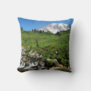 Mount Rainier, Wasserfall, schneebedeckt Kissen