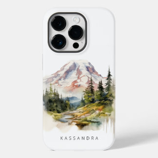 Mount Rainier Wasserfarbenlandschaft Case-Mate iPhone 14 Pro Hülle