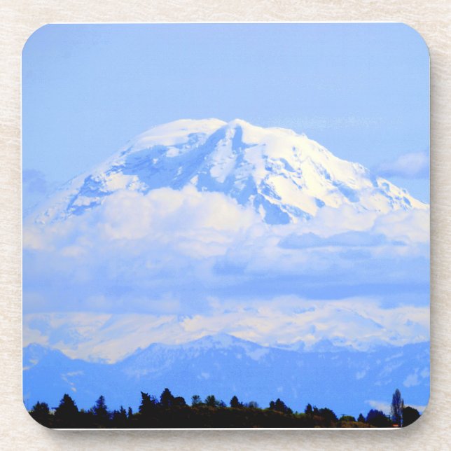 Mount Ranier Getränkeuntersetzer (Vorderseite)