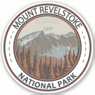 Mount Revelstok Nationalpark Travel Art Vintag Aufkleber