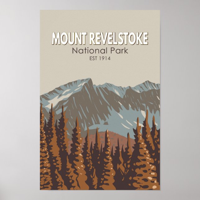 Mount Revelstok Nationalpark Travel Art Vintag Poster (Vorne)