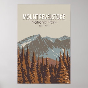 Mount Revelstoke Nationalpark Reise Kunst Vintage Poster