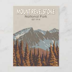 Mount Revelstoke Nationalpark Reise Kunst Vintage Postkarte