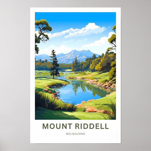 Mount Ridell Melbourne Travel Print Poster (Vorne)