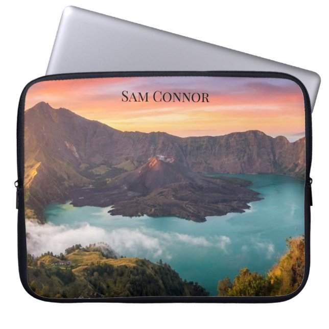 Mount Rinjani Volcano Crater Sunrise  Laptopschutzhülle (Vorderseite)
