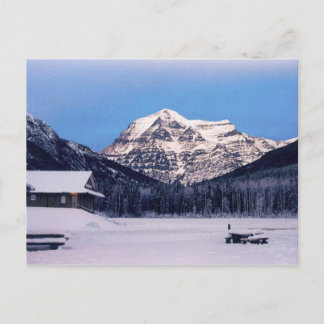 Mount Robson im Winter Postkarte