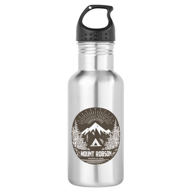 Mount Robson Provincial Park Edelstahlflasche (Vorderseite)