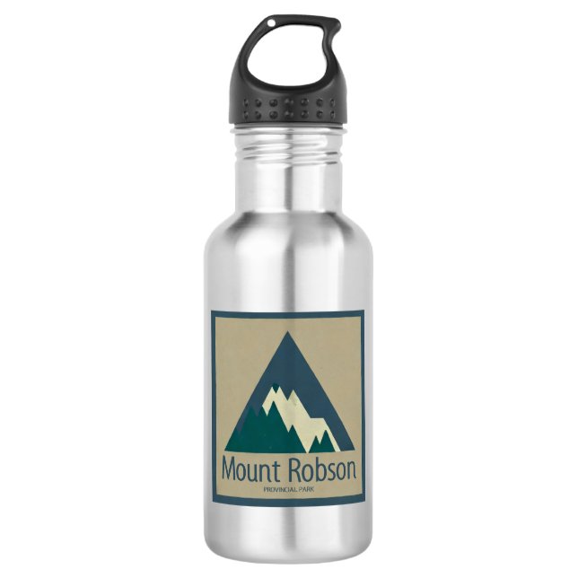 Mount Robson Provincial Park Rustic Edelstahlflasche (Vorderseite)