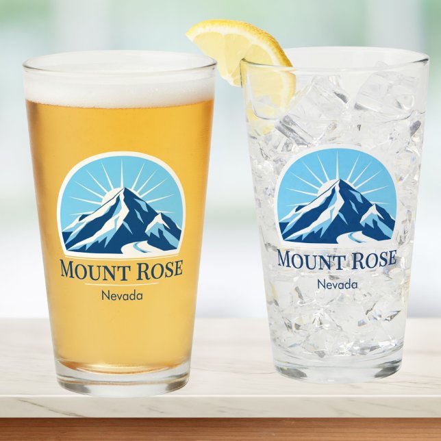 Mount Rose Nevada Berg Skigebiet Bierglas Glas (Von Creator hochgeladen)