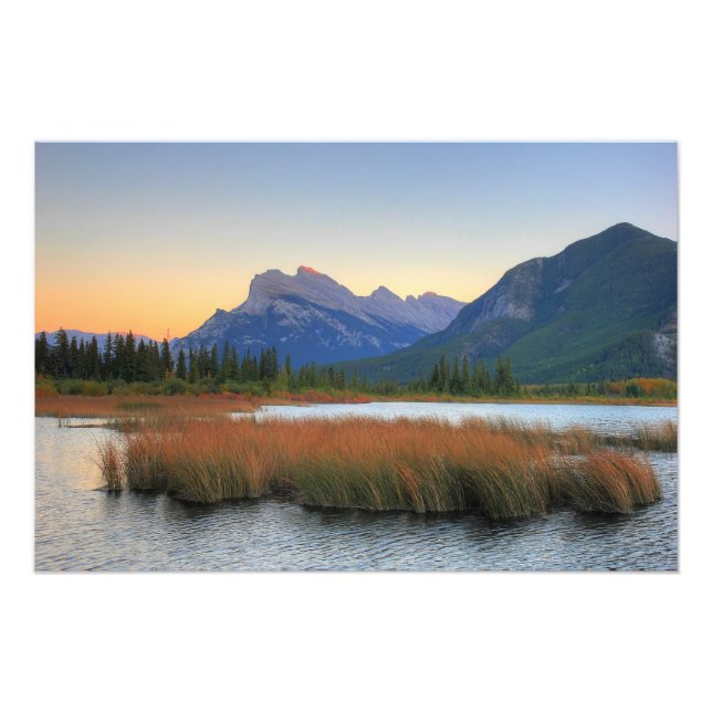 Mount Rundle und Vermilion Lake Sunset Fotodruck (Vorne)