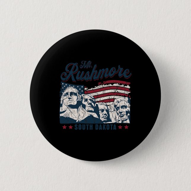 Mount Rushmore 4. Juli feiert USA-Flagge Mt Button (Vorderseite)