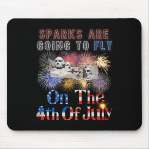 Mount Rushmore 4. Juli Fliegenflieger Mousepad