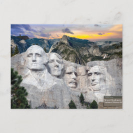 Mount Rushmore America Präsidenten Postkarte
