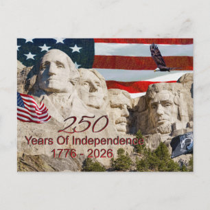 Mount Rushmore Amerika 250 Postkarte