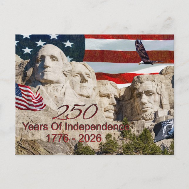 Mount Rushmore Amerika 250 Postkarte (Vorderseite)