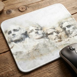 Mount Rushmore Aquarell Mousepad