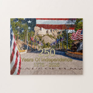 Mount Rushmore Avenue Of Flags Halbtausendjahrfeie Puzzle