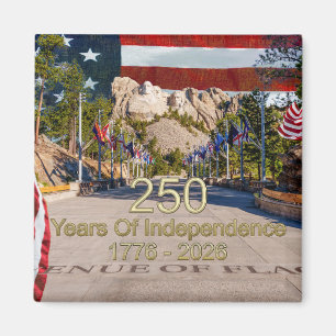 Mount Rushmore Avenue Of Flags Semiquincentennial Magnet