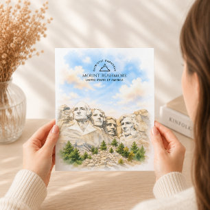 Mount Rushmore Berühmtes Wahrzeichen Reise Feiertagspostkarte