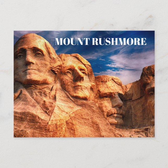Mount Rushmore Black Hills South Dakota USA Travel Postkarte (Vorderseite)