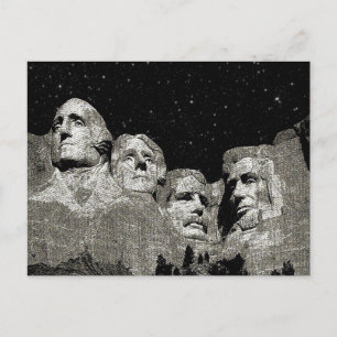 Mount Rushmore, die amerikanischen Präsidenten, Feiertagspostkarte