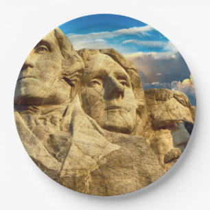 Mount Rushmore Gedenktafel Pappteller
