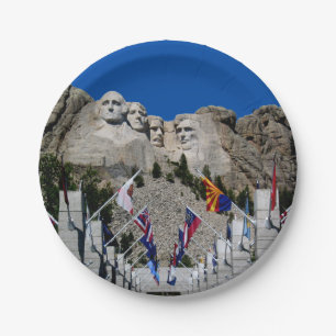 Mount Rushmore individualisierbares Foto Souvenir Pappteller