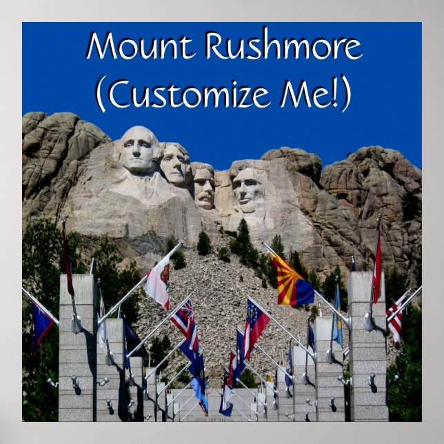 Mount Rushmore individualisierbares Foto Souvenir Poster (Vorne)