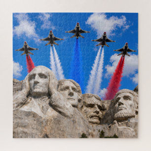 Mount Rushmore Kampfjet-Überflug Puzzle