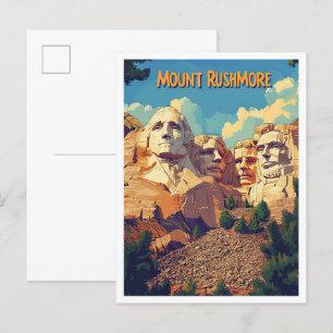 Mount Rushmore Keystone South Dakota USA Reise Postkarte