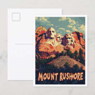 Mount Rushmore Keystone South Dakota USA Travel Postkarte