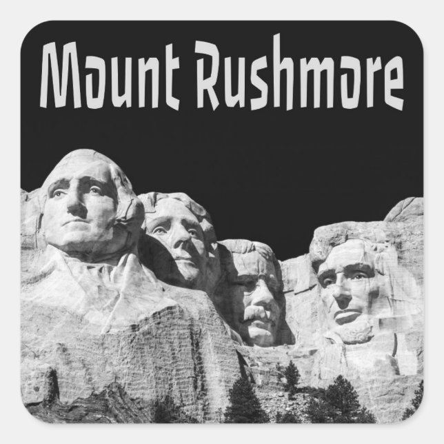 Mount Rushmore National Memorial South Dakota Quadratischer Aufkleber (Vorderseite)
