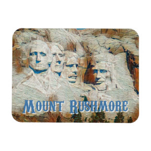 Mount Rushmore National Memorial stilisiert Magnet