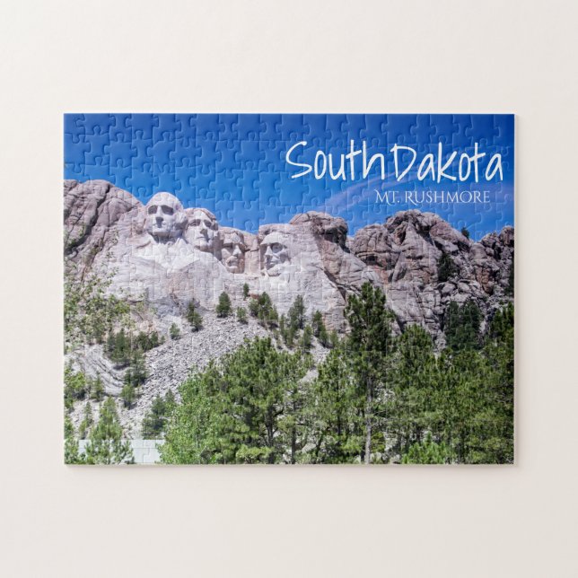Mount Rushmore Nationalparks vor Herausforderungen Puzzle (Horizontal)