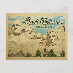Mount Rushmore Postcard Vintage nationale Gedenkst Postkarte