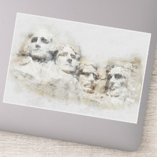 Mount Rushmore Präsidentschafts-Aquarell-Kunst Aufkleber