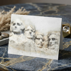 Mount Rushmore Präsidentschafts-Aquarell-Kunst Dankeskarte