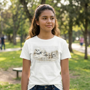 Mount Rushmore Präsidentschafts-Aquarell-Kunst T-Shirt
