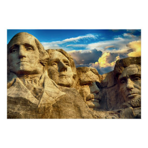 Mount Rushmore Presidential Poster
