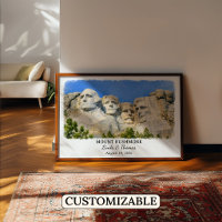 Mount Rushmore South Dakota Poster, Aquarell