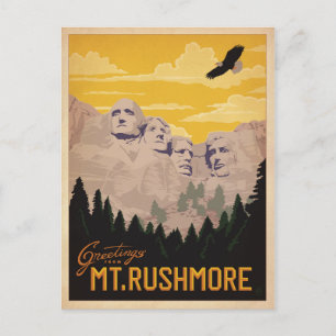 Mount Rushmore, South Dakota Postkarte