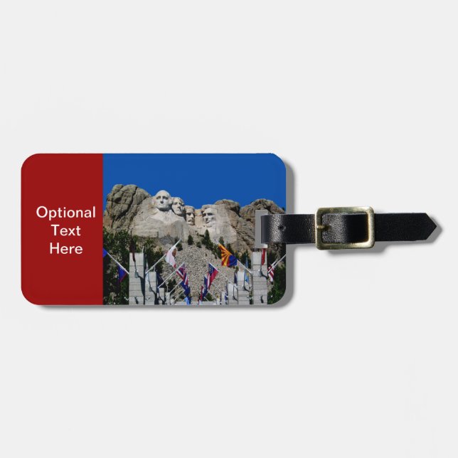 Mount Rushmore South Dakota Souvenir Gepäckanhänger (Vorderseite horizontal)