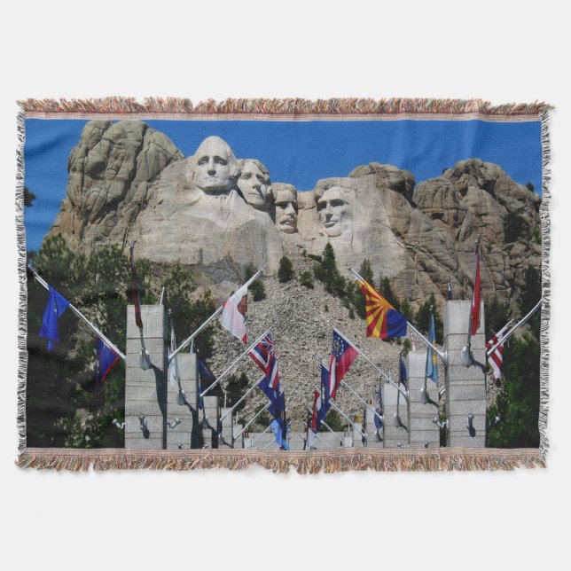 Mount Rushmore South Dakota Souvenir Throw Blanket Decke (Vorderseite)