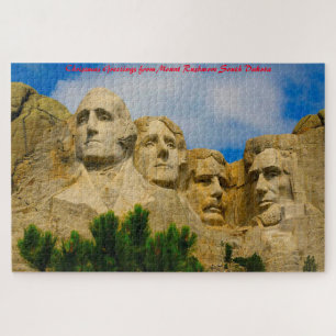 Mount Rushmore South Dakota. Weihnachtsgrüße Puzzle